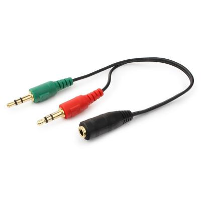 Кабель мультимедийный Jack 3.5mm female 4-pin to 2x Jack 3.5mm male 0.2m Cablexpert (CCA-418) (U0291854)