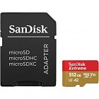 Карта памяти SanDisk 512GB microSD class 10 UHS-I U3 V30 Extreme (SDSQXAV-512G-GN6MA)