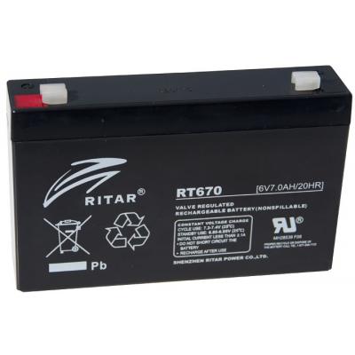 Батарея к ИБП Ritar RT670, 6V-7.0Ah (RT670) (U0478660)