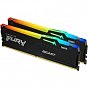 Модуль памяти для компьютера DDR5 16GB (2x8GB) 5600 MHz FURY Beast RGB Kingston Fury (ex.HyperX) (KF556C36BBEAK2-16) (U0883780)