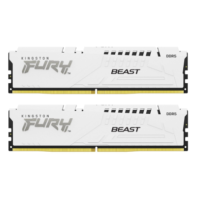 Модуль памяти для компьютера DDR5 32GB (2x16GB) 6400 MHz Beast White EXPO Kingston Fury (ex.HyperX) (KF564C32BWEK2-32) (U0944184)