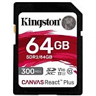 Карта памяти Kingston 64GB class 10 UHS-II U3 Canvas React Plus (SDR2/64GB)