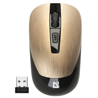 Мышка Defender Wave MM-995 Silent Wireless Gold (52994) (U0882344)