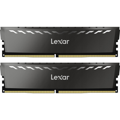 Модуль памяти для компьютера DDR4 16GB (2x8GB) 3200 MHz Thor Dark Gray Lexar (LD4BU008G-R3200GDXG) (U0886813)