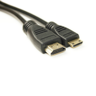 Кабель мультимедійний HDMI A to HDMI C (mini), 2.0m PowerPlant (KD00AS1273) (U0224408)