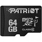 Карта памяти Patriot 64GB microSD class10 UHS-I (PSF64GMDC10)