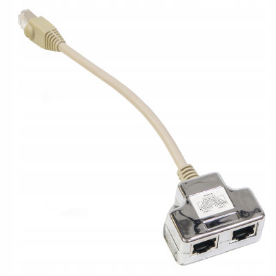 Разветвитель витой пары, UTP, cat.5e, 1*Male/RJ45-2*Femail/RJ45 Hypernet (YT4-U2-U2) (U0897995)