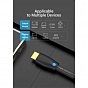 Кабель мультимедийный HDMI to HDMI 8.0m V2.0 Engineering 4K 60Hz 18Gbps HD 7.1 PVC Black Vention (AAMBK) (U0955488)