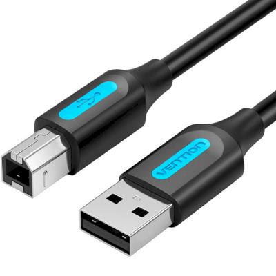 Кабель для принтера USB 2.0 AM/BM 1.0m 480Mbps PVC black Vention (COQBF) (U0955455)