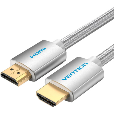 Кабель мультимедійний HDMI to HDMI 2.0m V2.0 4K 60Hz Silver Metal Type Vention (AABIH) (U0955478)