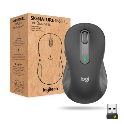 Мышка Logitech Signature M650 L Wireless Mouse for Business Graphite (910-006348) (U0736463)