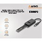 Карман внешний Maiwo M.2 NVMe/SATA SSD combo USB3.2 Gen2 Type-C (K1696P2) (U0826420)