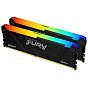 Модуль пам'яті для комп'ютера DDR4 64GB (2x32GB) 3200 MHz Beast RGB Black Kingston Fury (ex.HyperX) (KF432C16BB2AK2/64) (U0862702)