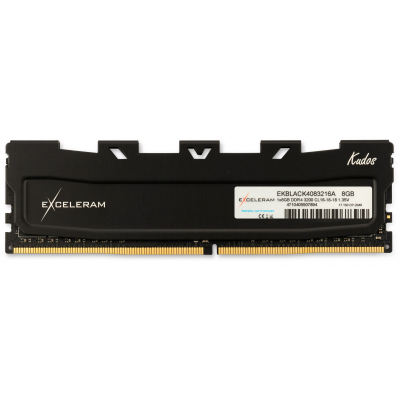 Модуль памяти для компьютера DDR4 8GB 3200 MHz Kudos Black eXceleram (EKBLACK4083216A) (U0391637)