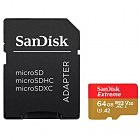 Карта памяти SanDisk 64GB microSD class 10 V30 Extreme PLUS (SDSQXBU-064G-GN6MA)