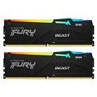 Модуль памяти для компьютера DDR5 32GB (2x16GB) 6000 MHz Beast RGB Kingston Fury (ex.HyperX) (KF560C30BBAK2-32)