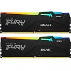 Модуль памяти для компьютера DDR5 16GB (2x8GB) 6000 MHz Beast RGB XMP Kingston Fury (ex.HyperX) (KF560C30BBAK2-16)