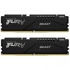 Модуль памяти для компьютера DDR5 16GB (2x8GB) 5200 MHz Beast Black Kingston Fury (ex.HyperX) (KF552C36BBEK2-16)