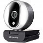 Веб-камера Sandberg Streamer Webcam Pro Full HD Autofocus Ring Light Black (134-12) (U0744605)