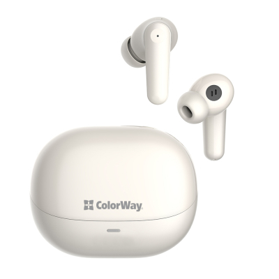 Наушники ColorWay Slim TWS-1 Earbuds Long Life Beige (CW-TWS1BE) (U0966371)