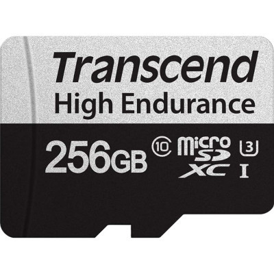 Карта памяти Transcend 256GB microSDXC class 10 UHS-I U3 High Endurance (TS256GUSD350V) (U0911694)