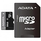 Карта памяти ADATA 64GB microSD class 10 UHS-I (AUSDX64GUICL10-RA1)