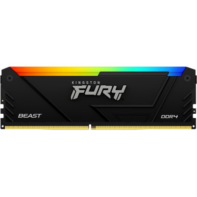 Модуль пам'яті для комп'ютера DDR4 8GB 3200 MHz Beast RGB Kingston Fury (ex.HyperX) (KF432C16BB2A/8) (U0874252)