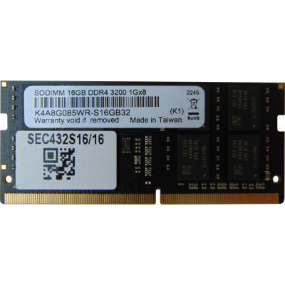 Модуль пам'яті для ноутбука SoDIMM DDR4 16GB 3200 MHz Samsung (SEC432S16/16) (U0909480)