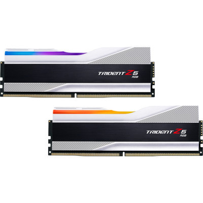 Модуль пам'яті для комп'ютера DDR5 32GB (2x16GB) 7200 MHz Trident Z5 RGB Silver G.Skill (F5-7200J3445G16GX2-TZ5RS) (U0862710)