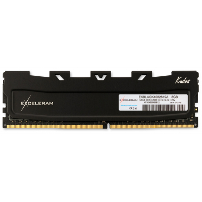 Модуль памяти для компьютера DDR4 8GB 2666 MHz Black Kudos eXceleram (EKBLACK4082619A) (U0590953)