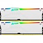 Модуль пам'яті для комп'ютера DDR5 32GB (2x16GB) 5600 MHz FURY Beast White RGB Kingston Fury (ex.HyperX) (KF556C40BWAK2-32) (U0883806)