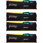 Модуль памяти для компьютера DDR5 128GB (4x32GB) 5600 MHz Beast RGB XMP Kingston Fury (ex.HyperX) (KF556C40BBAK4-128)