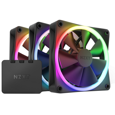 Кулер для корпуса NZXT F120RGB Triple (Black) (RF-R12TF-B1) (U0658092)