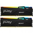 Модуль памяти для компьютера DDR5 32GB (2x16GB) 6000 MHz FURY Beast RGB Kingston Fury (ex.HyperX) (KF560C40BBAK2-32)