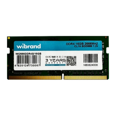 Модуль памяти для ноутбука SoDIMM DDR4 16GB 2666 MHz Wibrand (WI2666DDR4S/16GB) (U0982491)