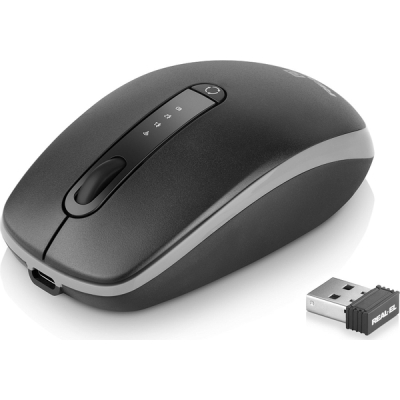 Мишка REAL-EL RM-455W Wireless/Bluetooth Black/Gray (EL123200047) (U0984810)