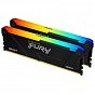 Модуль пам'яті для комп'ютера DDR4 32GB (2x16GB) 3600 MHz FURY Beast RGB Kingston Fury (ex.HyperX) (KF436C18BB2AK2/32) (U0883787)