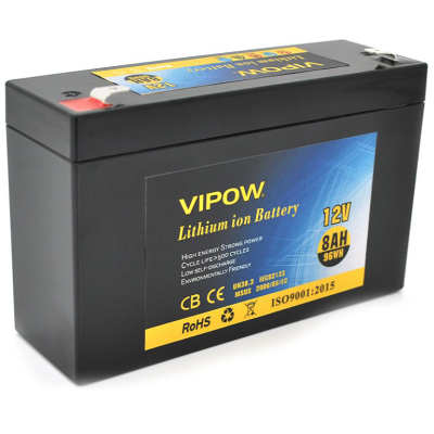 Батарея к ИБП Vipow 12V — 8Ah Li-ion (VP-1280LI) (U0844054)