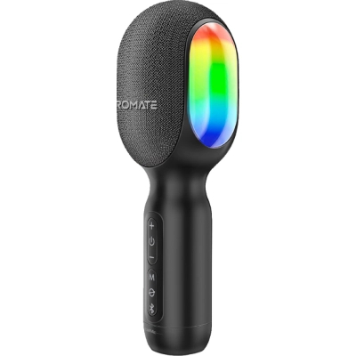 Микрофон Promate VocalMic Bluetooth 2 x AUX LED Black (vocalmic.black) (U0944828)