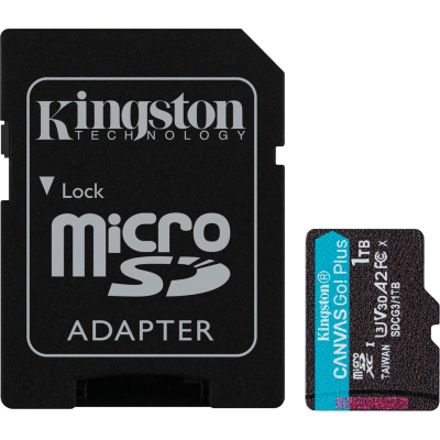 Карта пам'яті Kingston 1TB microSD class 10 UHS-I U3 V30 A2 Canvas Go Plus (SDCG3/1TB) (U1005991)