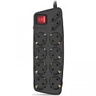 Сетевой фильтр питания REAL-EL REAL-EL RS-10 Protect, 1.8m, black (EL122300038)