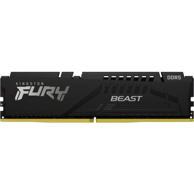 Модуль пам'яті для комп'ютера DDR5 32GB (2x16GB) 6000 MHz Beast Black XMP Kingston Fury (ex.HyperX) (KF560C30BBK2-32) (U0944136)