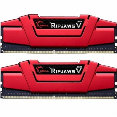 Модуль памяти для компьютера DDR4 16GB (2x8GB) 3000 MHz RipjawsV Red G.Skill (F4-3000C16D-16GVRB) (U0314899)