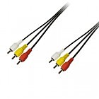 Кабель мультимедийный 3xRCA M — 3xRCA M 1.5m Piko (1283126473951)