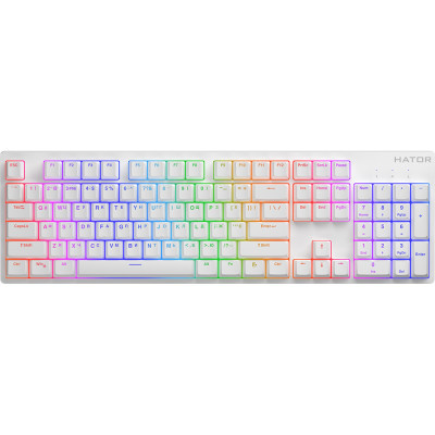 Клавіатура Hator Rockfall 2 Mecha Orange USB White (HTK-711) (U0873915)