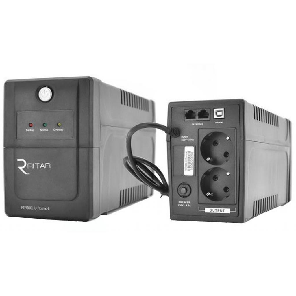 Источник бесперебойного питания Ritar RTP800L-U (480W) Proxima-L (RTP800L-U) (U0203937)