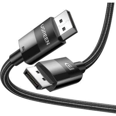 Кабель мультимедійний Display Port to Display Port 2.0m v.1.4 Plastic Case Braided DP114 Ugreen (80392) (U0809681)