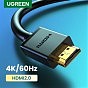 Кабель мультимедійний HDMI to HDMI 3.0m V2.0 Cafule 4K HD104 Ugreen (10108) (U0809684)