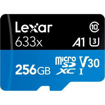Карта пам'яті Lexar 256GB microSDXC class 10 UHS-I 633x (LSDMI256BB633A) (U0911668)