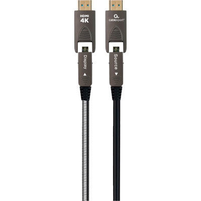 Кабель мультимедийный HDMI to HDMI A/D to A/D 10.0m V.2.0 4K 60Hz Optic (AOC) Cablexpert (CCAP-HDMIDD-AOC-10M) (U0926106)